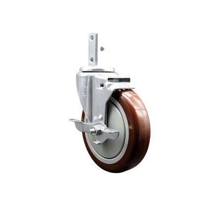 Service Caster Regency 600CASTPRHD Replacement Caster with Brake REG-SCC-SQ20S514-PPUB-MRN-TLB-34